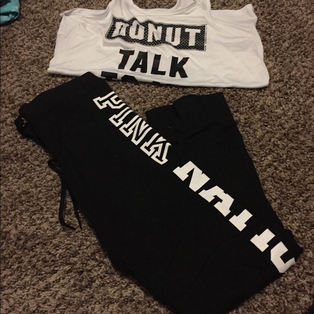 Victoria secret yoga set includes pants in tank